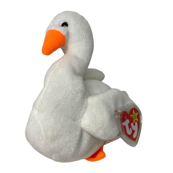 TY Beanie Baby GRACIE Swan Bird White 1996  Tag Protector - Picture 1 of 8